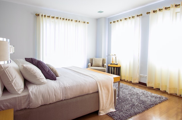 neutral toned bedroom